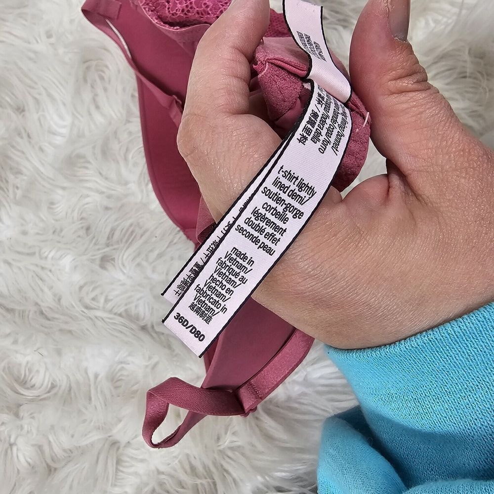 Victoria's Secret Women's  T-shirt Lightly Lined Demi Bra Pink Women's Size 36D - Picture 5 of 6